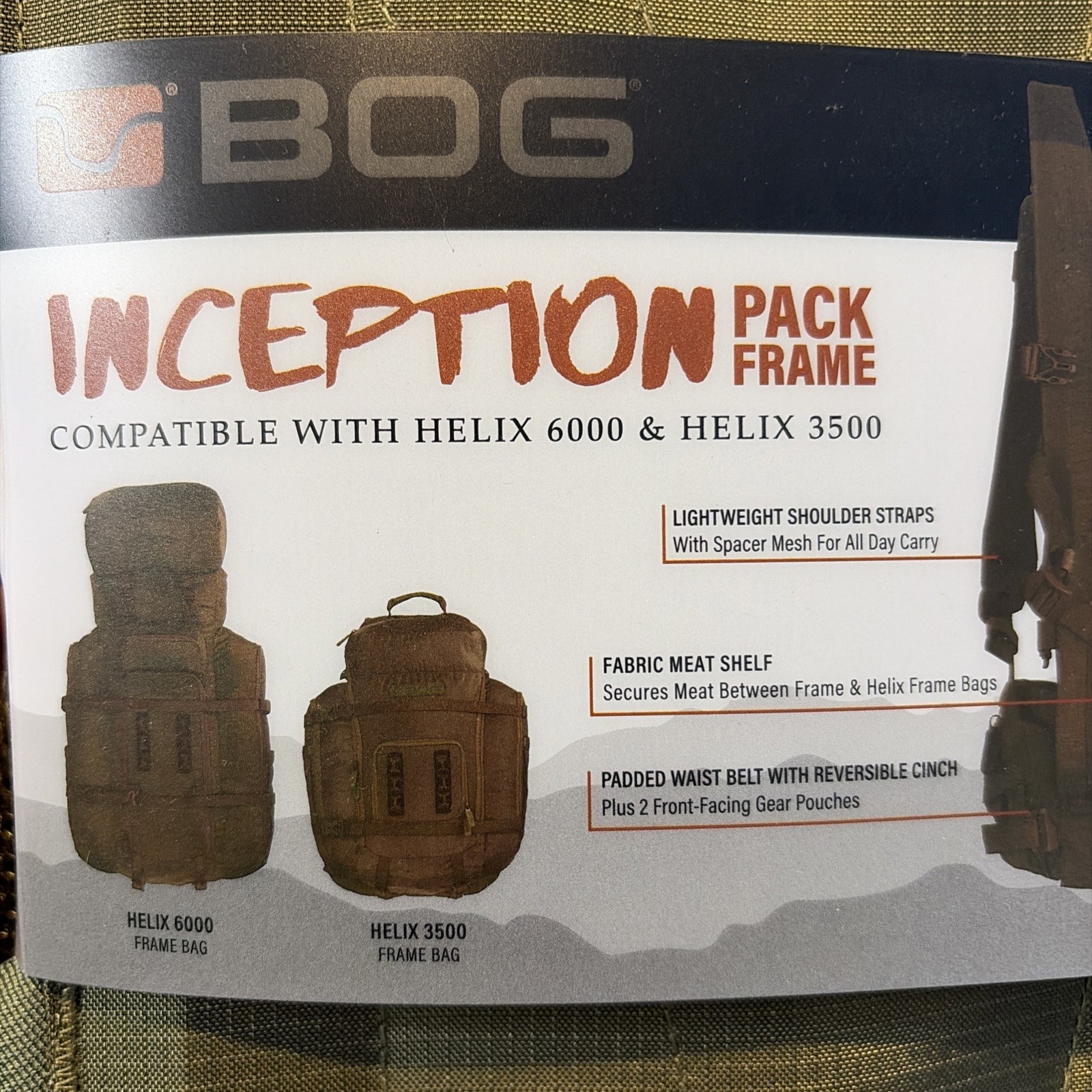 BOG Inception Pack Frame NEW 2