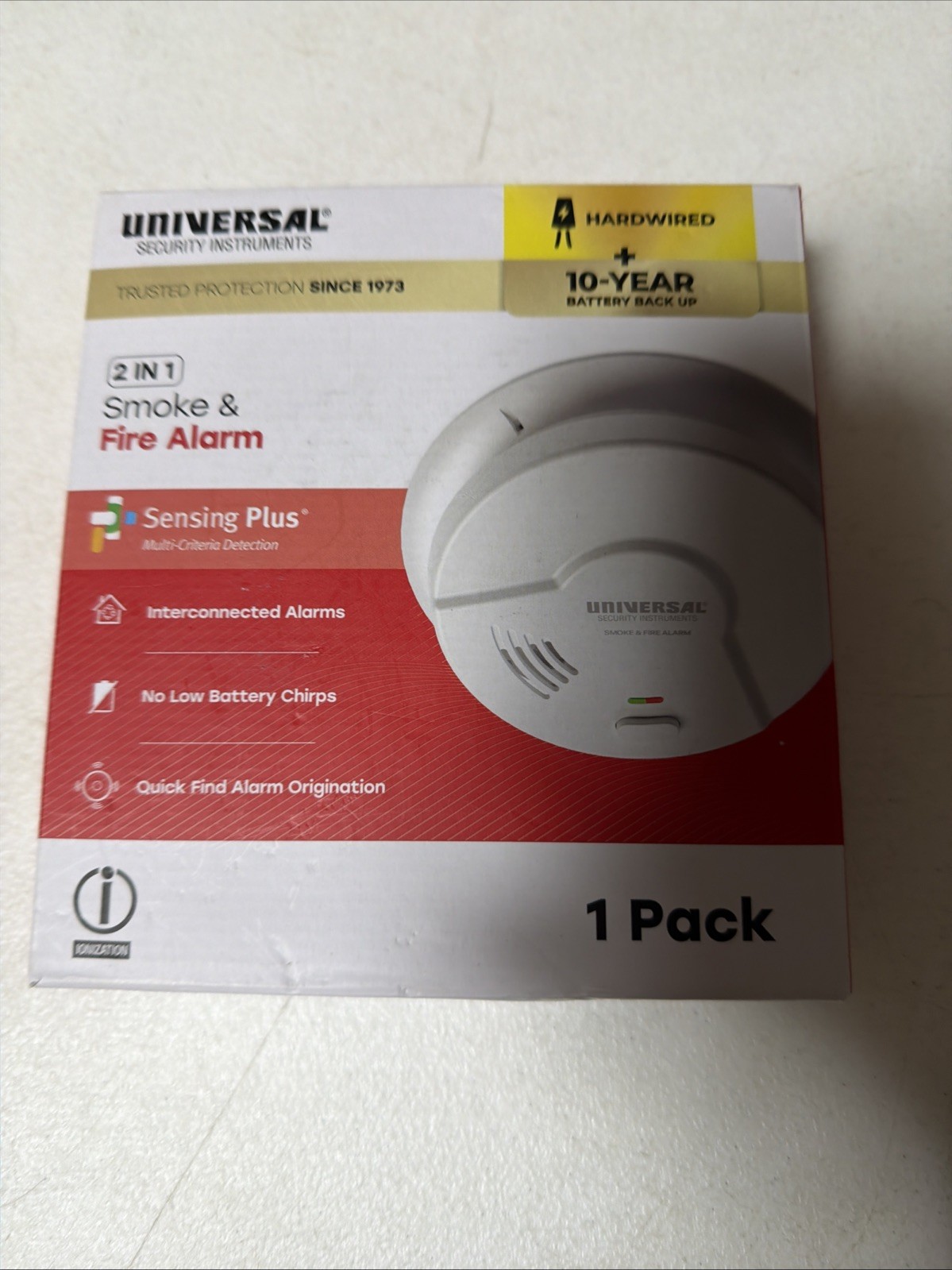 USI Hardwired and 10-Year Battery Backup Smoke Detector with Ionization Sensor gallery