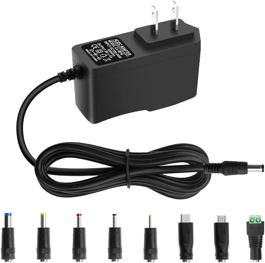 5V 1A Power Supply Adapter 5W AC DC Charger with 8 Tips Replacement Cord gallery