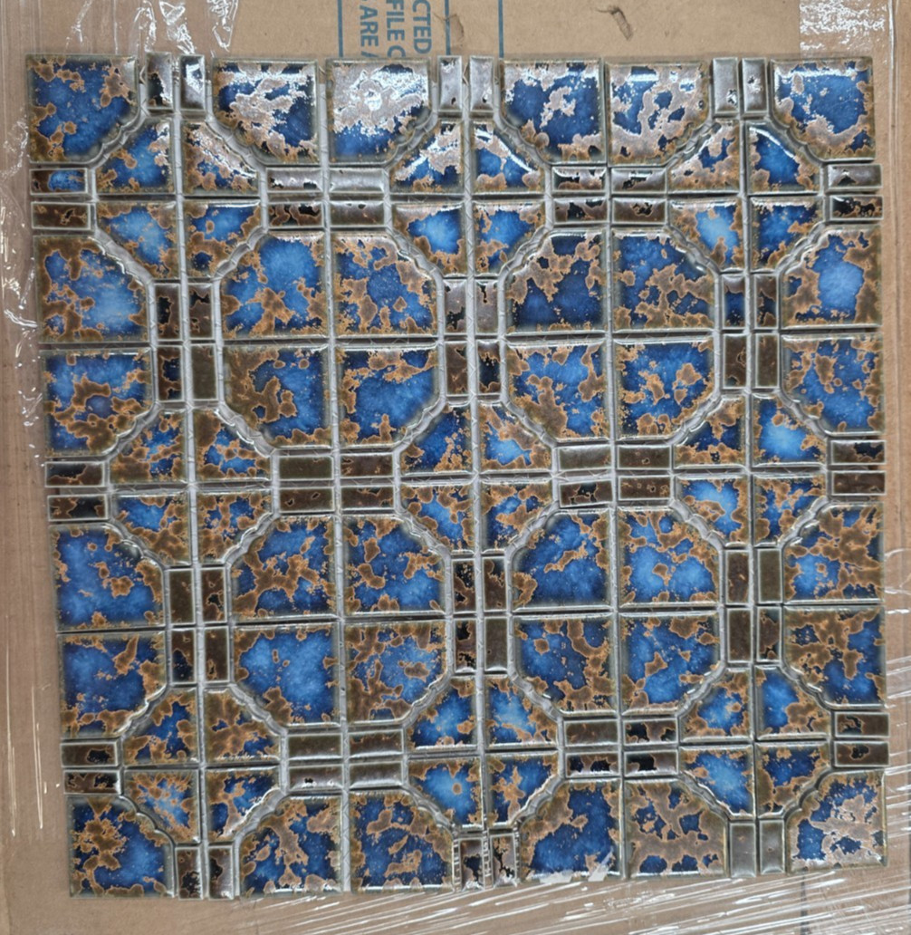 Nation Pool Tile Moonbeam series Terra Blue STB807 gallery