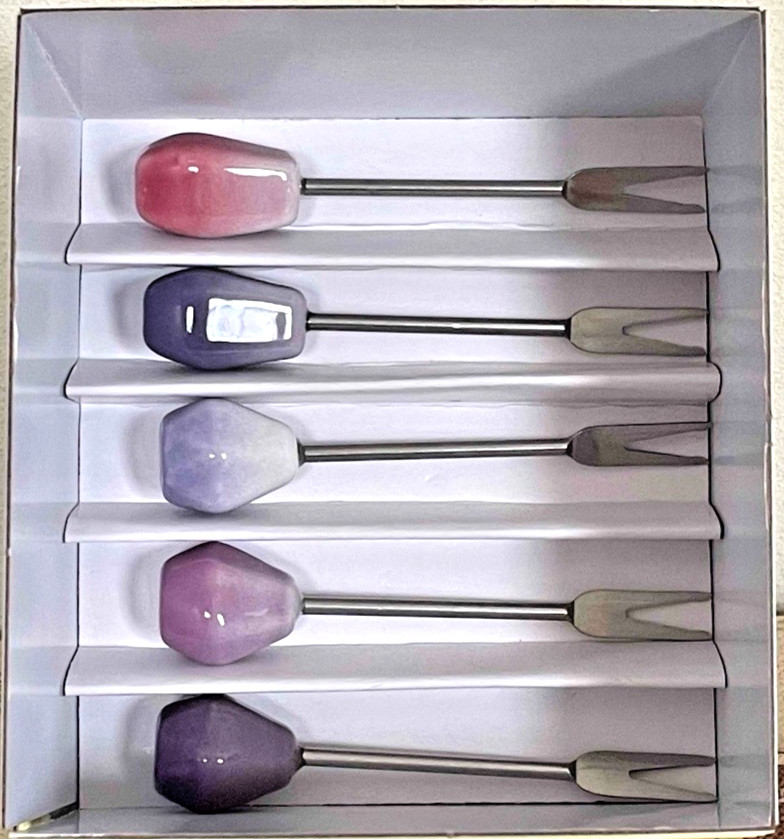 LE CREUSET Food Pick & Small Jar Set Bluebell Purple/PP/Pink Blossom/UV/Cattleya gallery