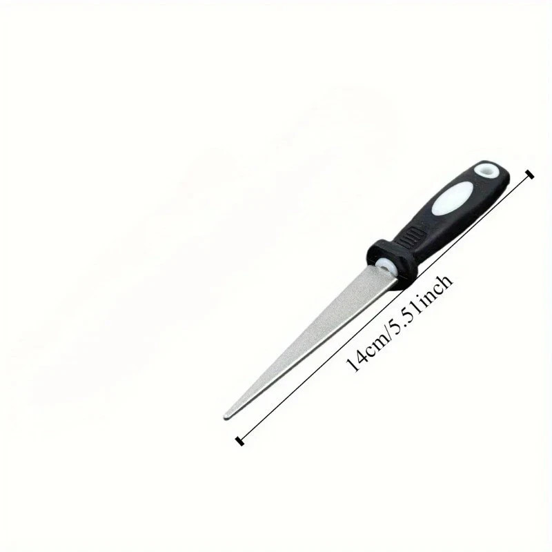 Diamond Sharpening Stone Double Sided Flat Curved Knife Sharpener Handle.. gallery
