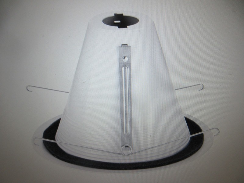Progress Lighting 6 in. PAR38 Satin White Splay Baffle Recessed Trim Housing 2PK gallery