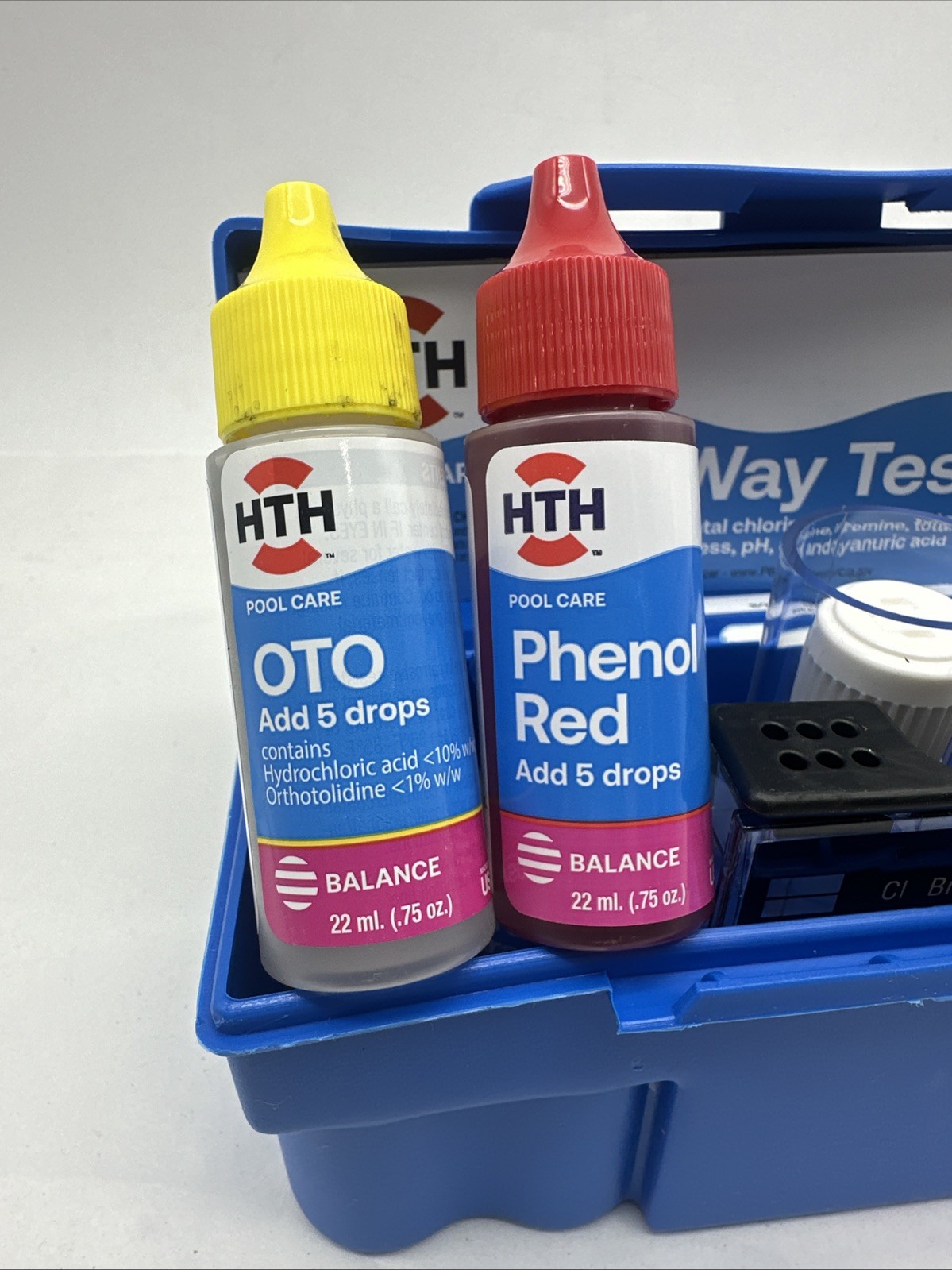 HTH Pool Care 6-Way Test Kit: 100 Tests, 1lb - Ideal for Swimming Pools, New gallery