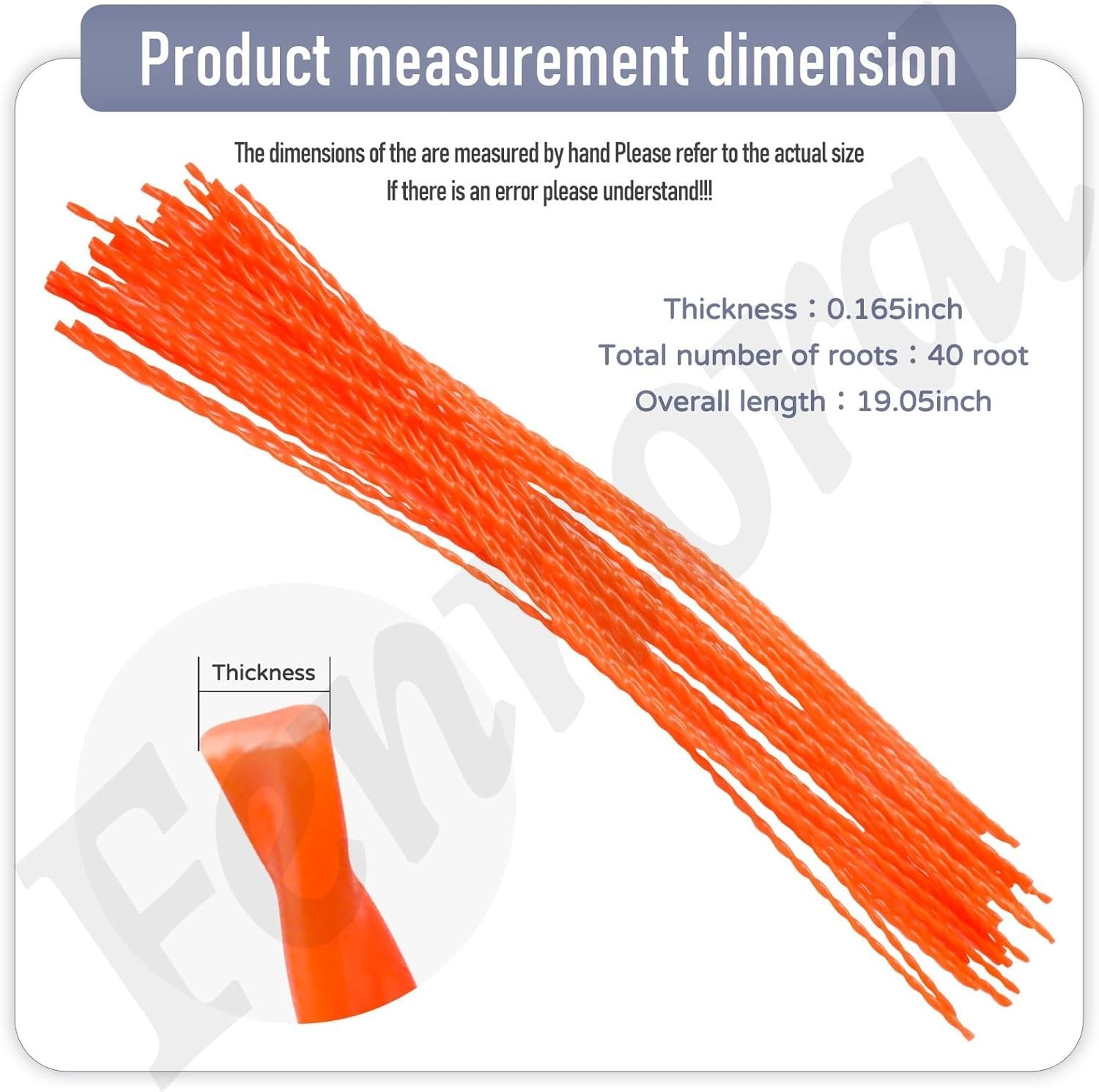 40-Pack 21.25" Line x .155-Inch String Trimmer Compatible with orange gallery