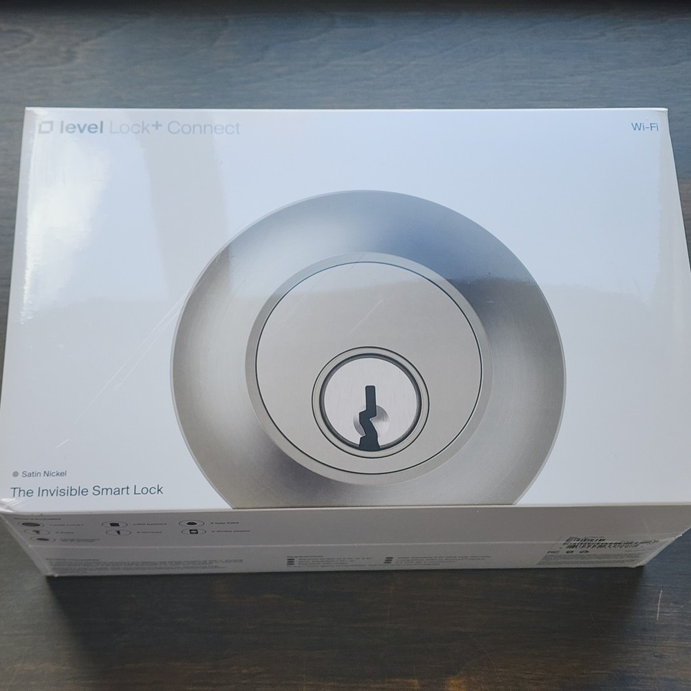 Level Lock+ Connect WiFi Deadbolt Smart Lock Satin Nickel B2 Apple Home Key