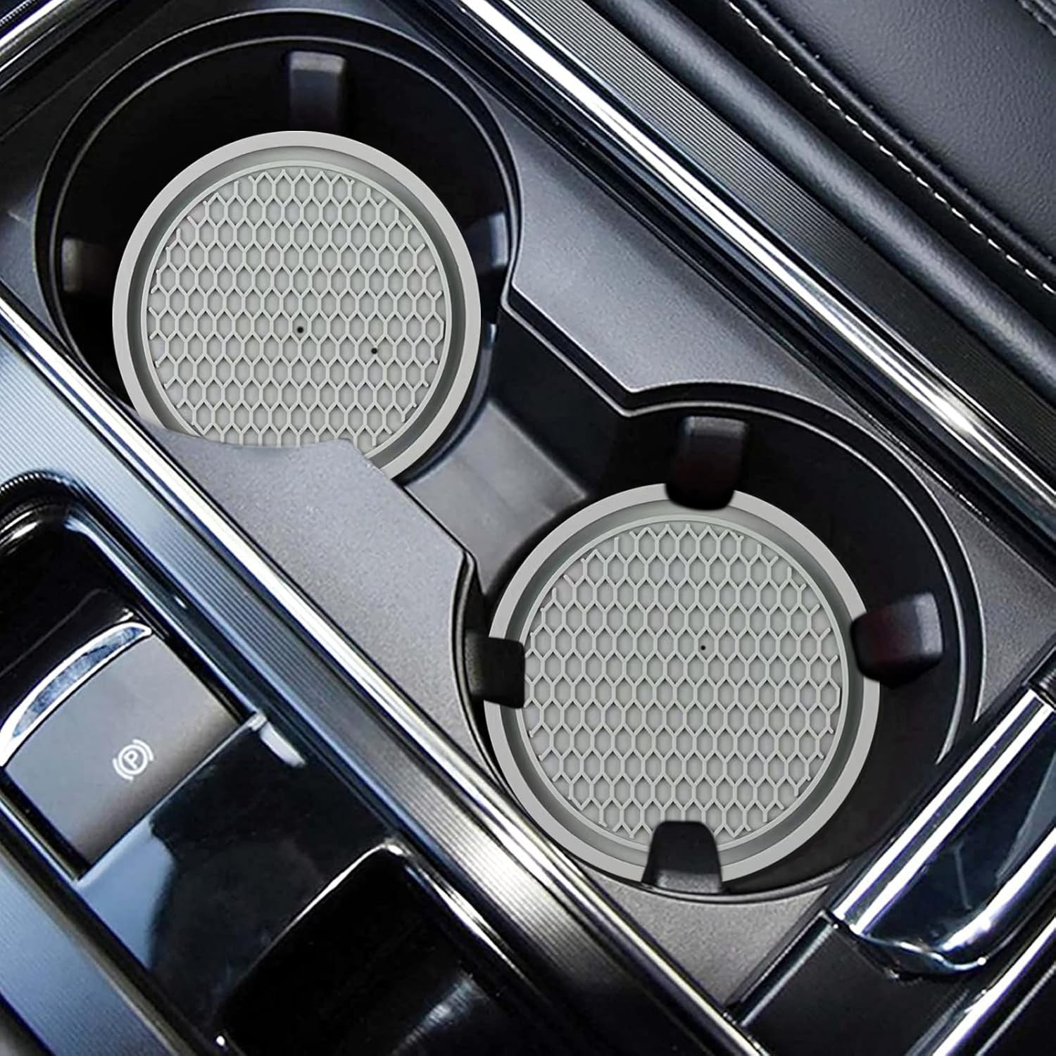 Universal Non-Slip Silicone Car Cup Coaster, 4PCS Grey Holder Inse Color: Gray gallery