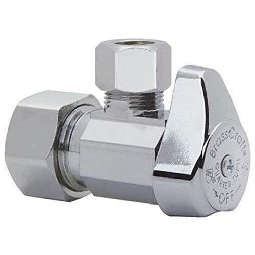 BrassCraft 1/2 in. Push Connect Inlet x 3/8 in. OD Comp Outlet 1/4-Turn 5pc gallery
