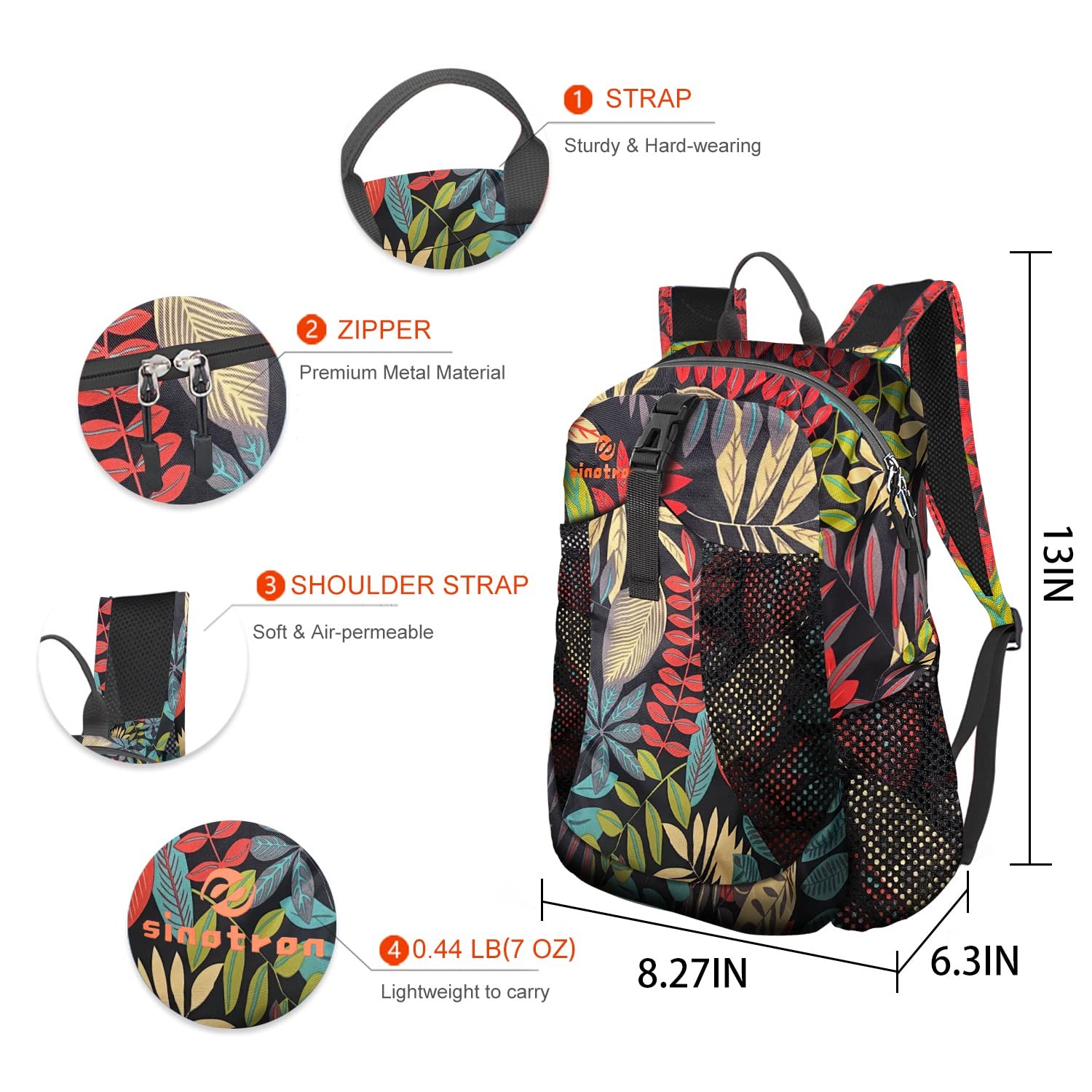 22L Lightweight Packable Hiking Backpack Small Day Pack Travel Camping 2