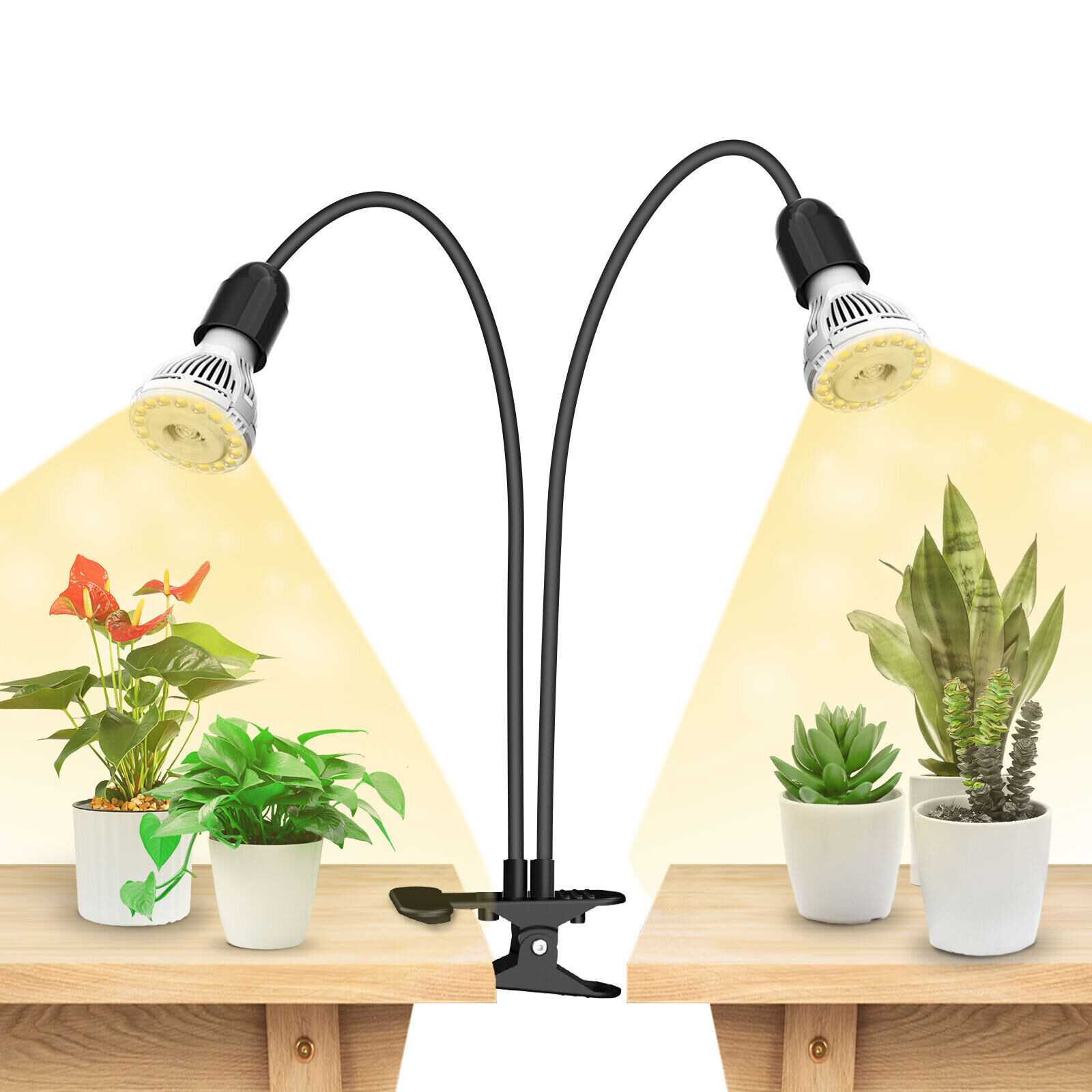 SANSI LED Plant Grow Light Bulb 2 Heads Sunlike 20W Full Spectrum Indoor Plants gallery
