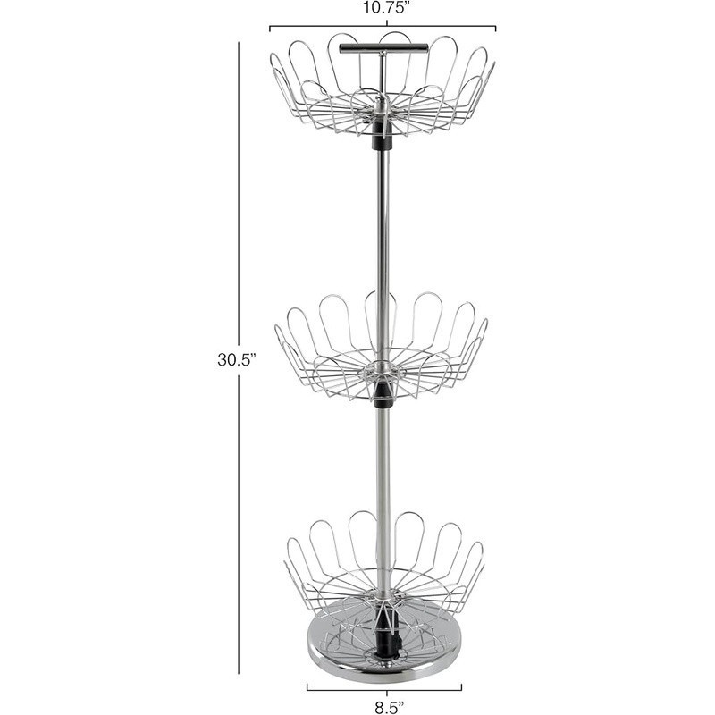Revolving Shoe Rack 3 Tier Compact Vertical Organizer Space Saving Storage New gallery