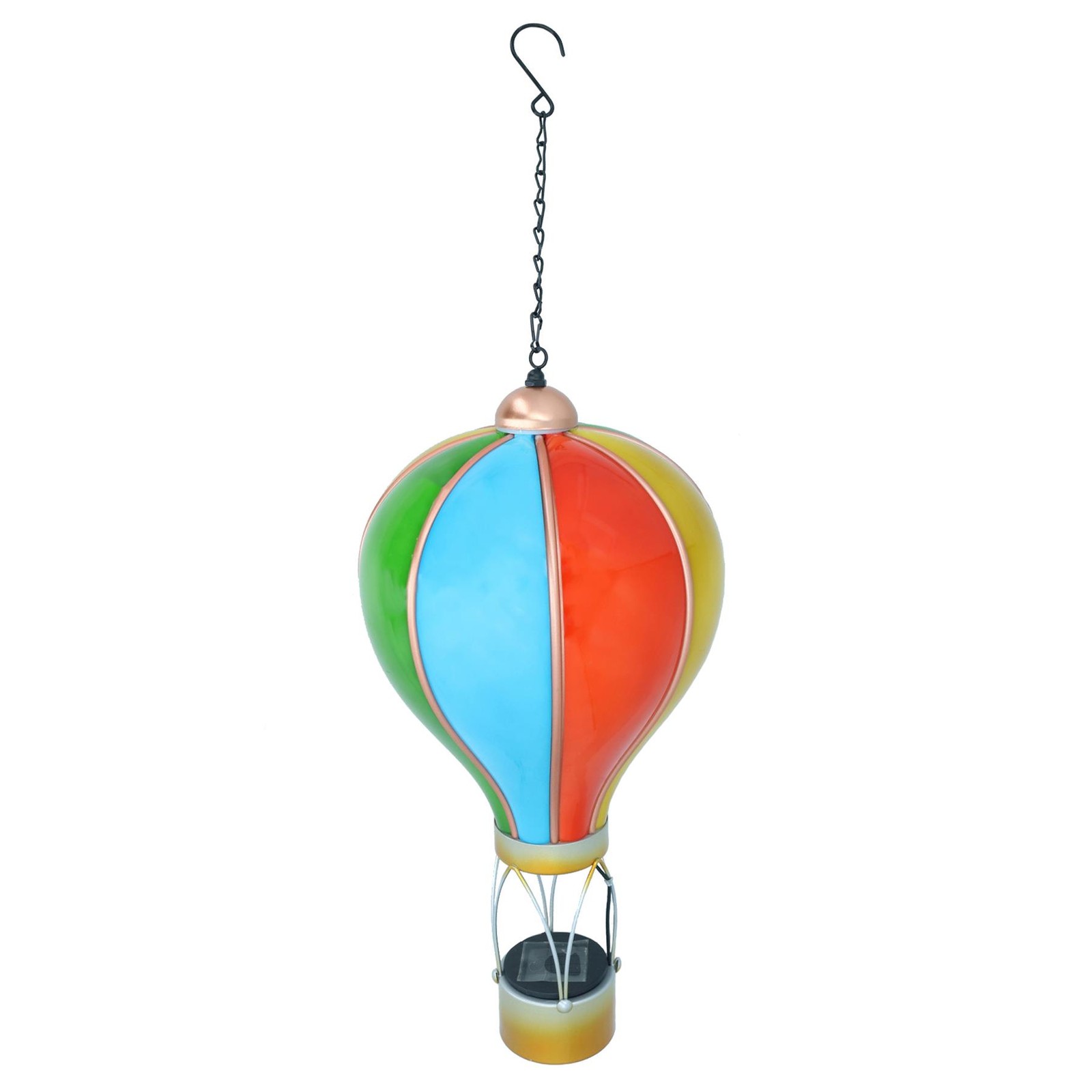 Large Solar Rainbow Balloon Lantern Hanging Garden Décor with Flame Effect gallery