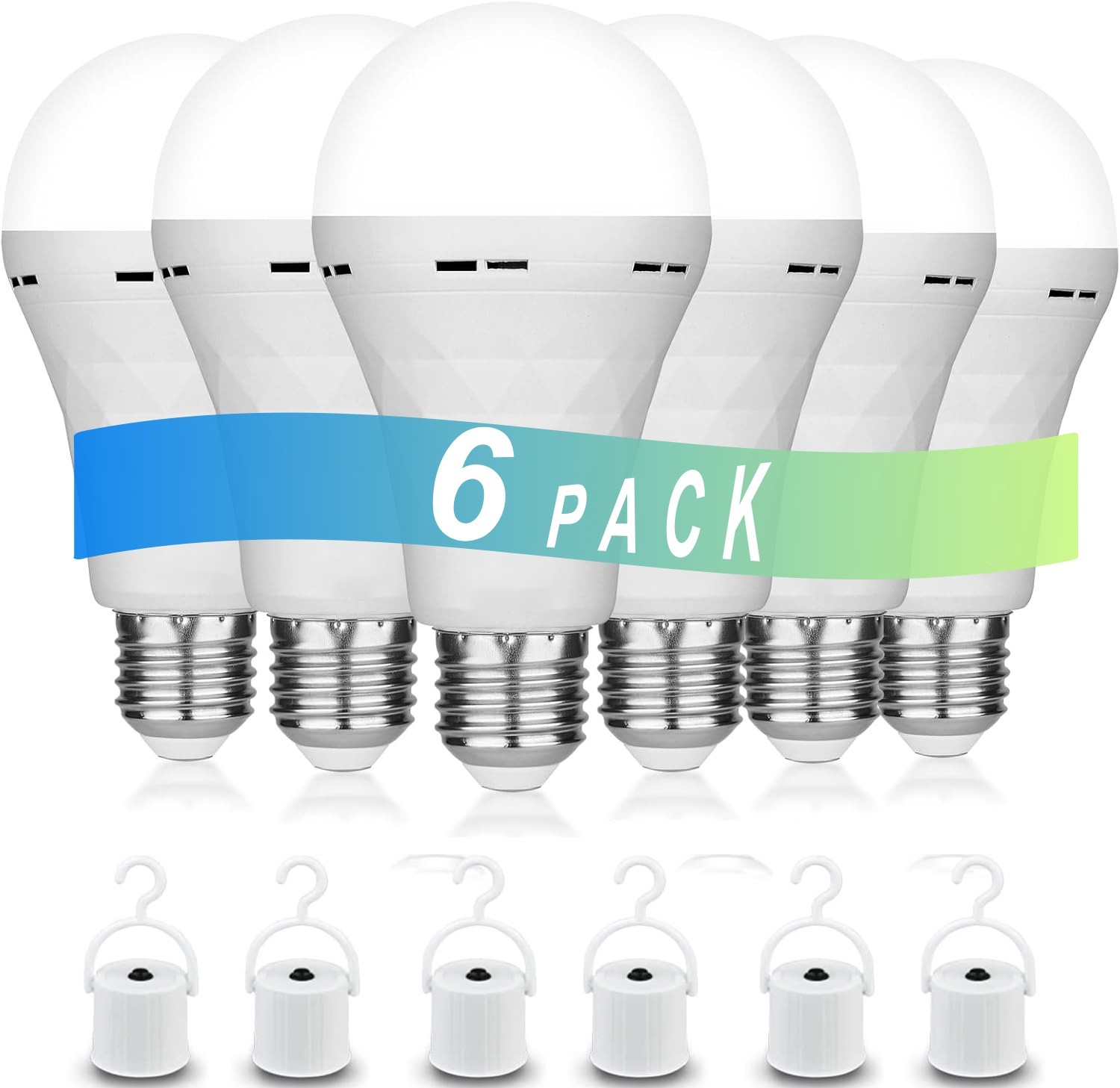 15W LED Rechargeable Emergency Light Bulb 80W Equivalent 1200mAh Battery Backup gallery