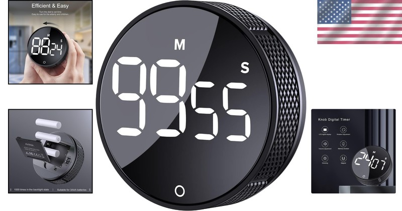 Smart Kitchen Timer with LCD Display - Energy Saving with 365 Days Guarantee gallery