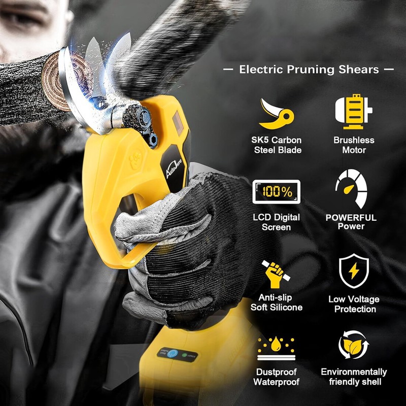 Cordless Electric Pruning Shears for Dewalt 20V Battery, Portable Pruner Garden gallery