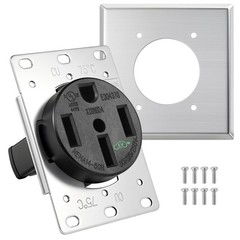 HBL9450A Straight Blade Device Socket, RTP， 3-Pole 4-Wire System, 50A 125/250…