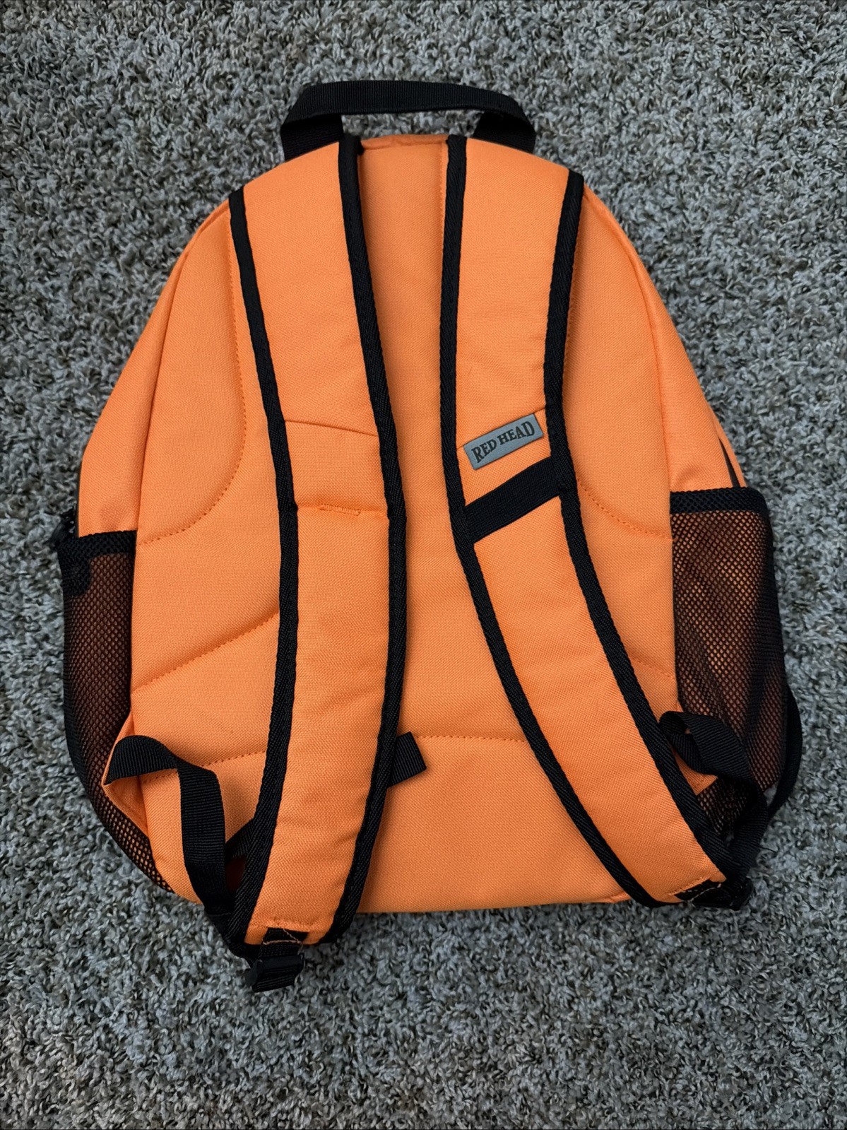Red Head Orange Backpack 2