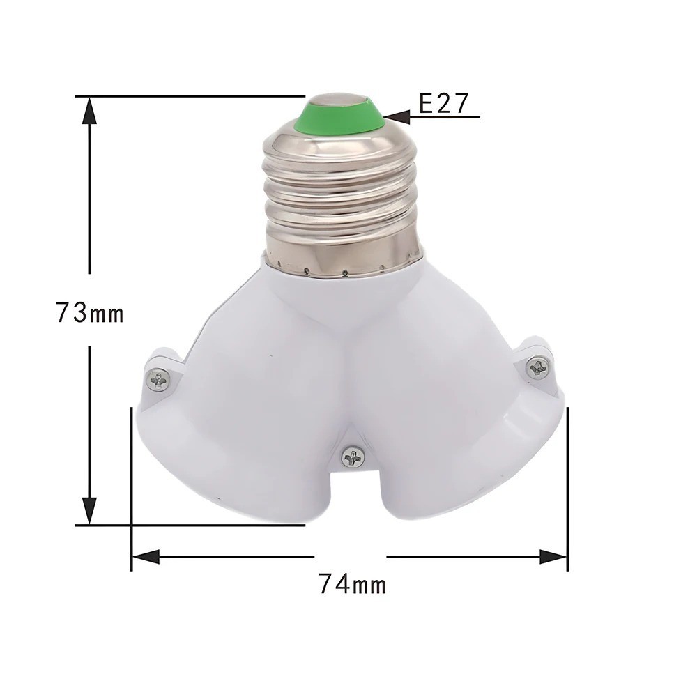 E27 Splitter Lamp Holder Adapter 2 Way Bulb Socket Converter Extender gallery