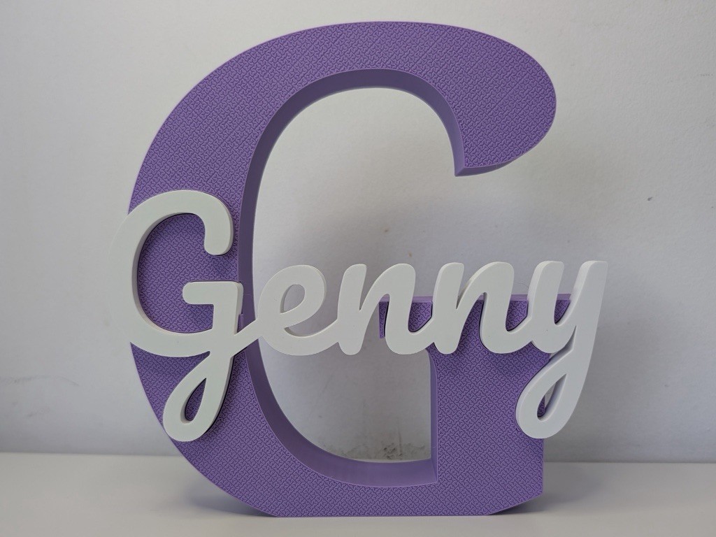 Custom Name Sign 3D Printed | Personalized Name DecorNursery, Wedding, Desk Sign gallery