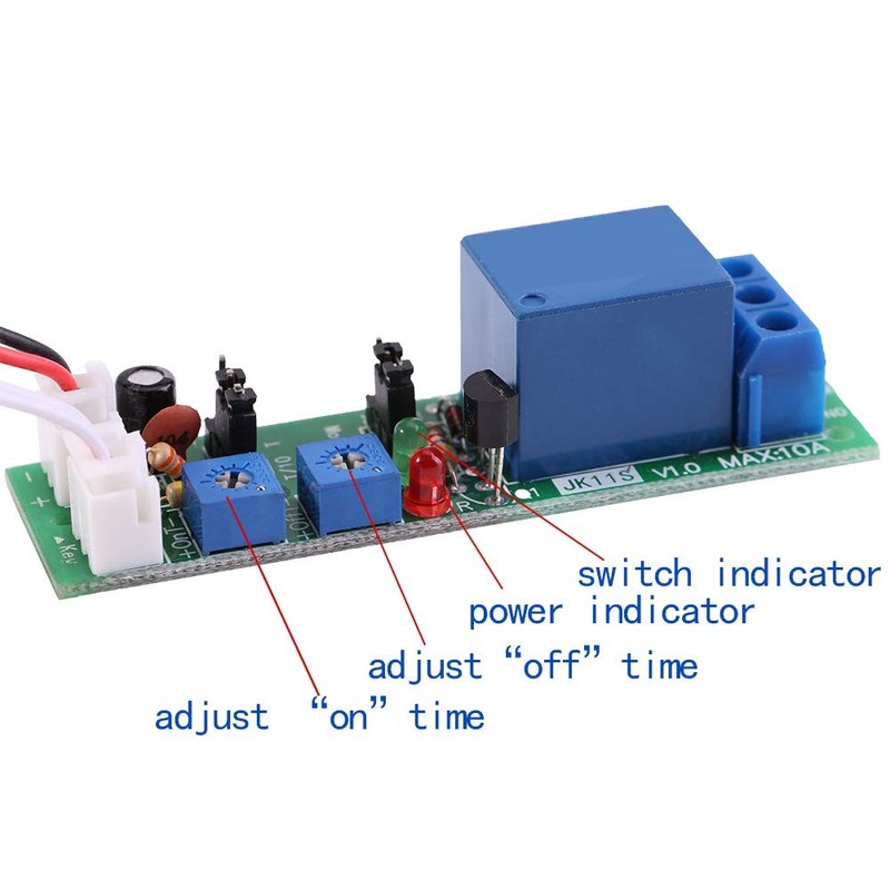 Delay Relay Module DC12V 0-120min Adjustable Timer On/Off Time Delay Relay Ti... gallery