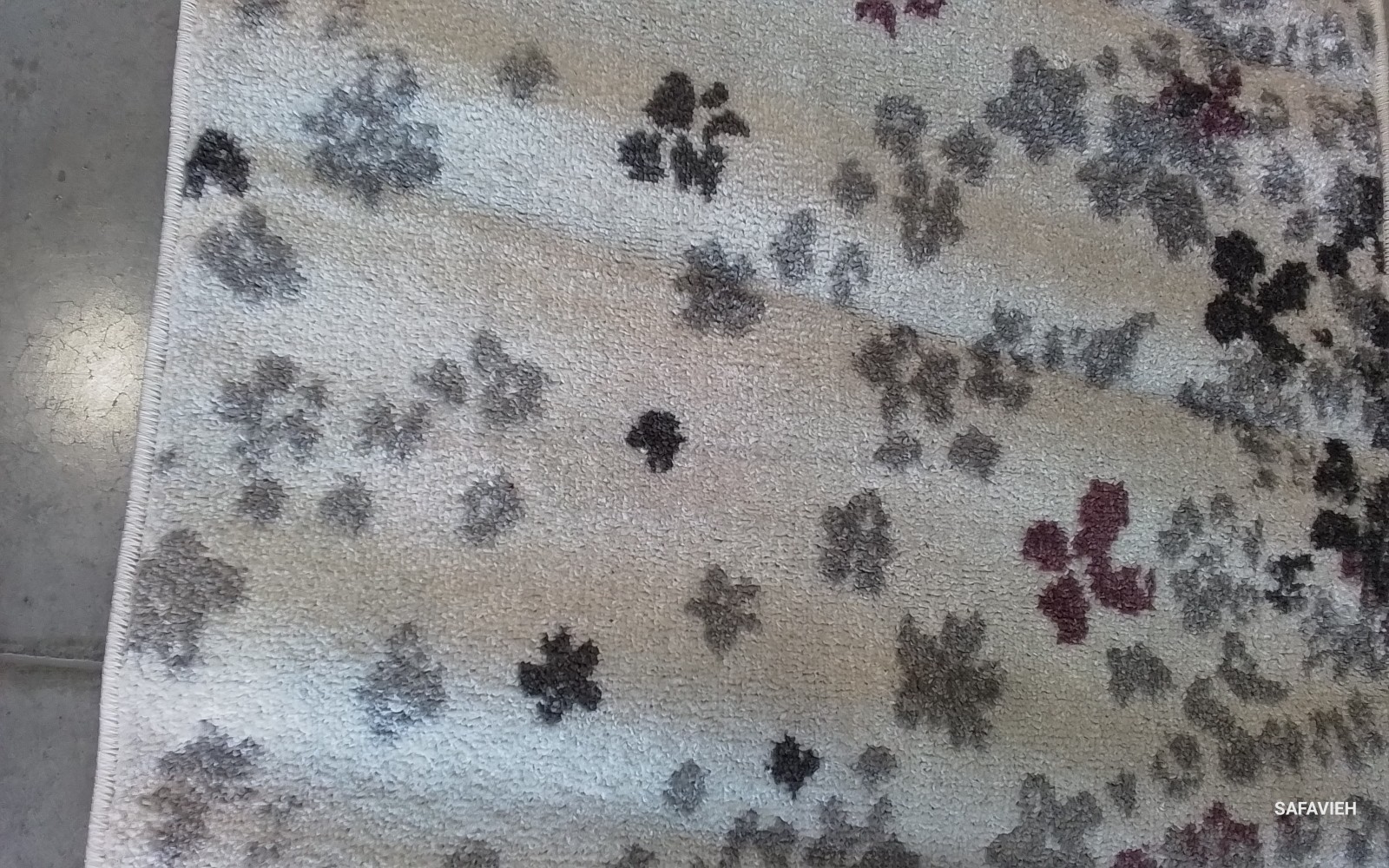 IVORY / PURPLE 2'-6" x 8'-0" Back Stain Rug, Reduced Price 1172776973 ADR115L-28 gallery