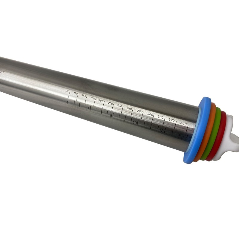 TECHTONGDA 17" Rolling Pin Adjustable Dough Roller with 4 Thickness controllers gallery