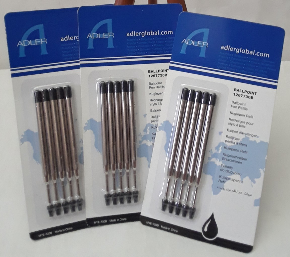Ballpoint Pen Refills 5 in Package 3 Quantity Adler 1267730B NEW gallery