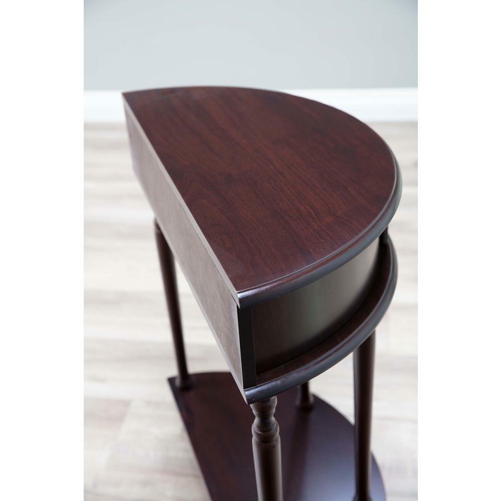 end table cherry storage living room half round tables moon drawer shelf design gallery
