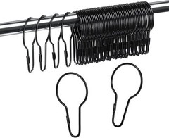 36 Pack Shower Curtain Hooks Rustproof Metal Curtain Rings Hanging Shower Clips