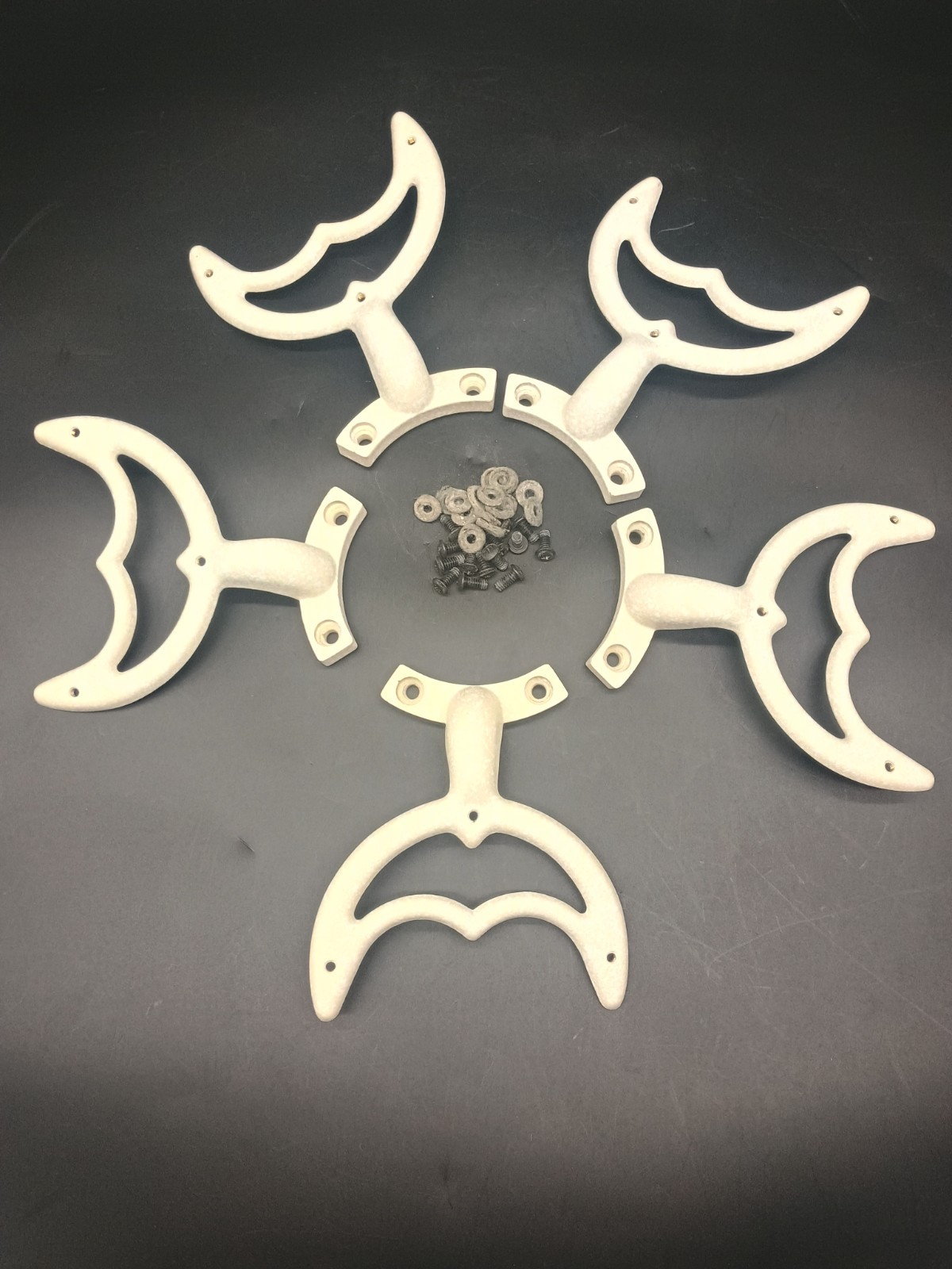 CASABLANCA Ceiling Fan Blade Holder Arms 121511A Speckled Off White Set of 5 EXC gallery
