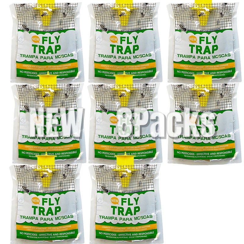 2-8 Pack Disposable Fly Trap Bags To Catch Flies Outdoor, Hanging Style gallery