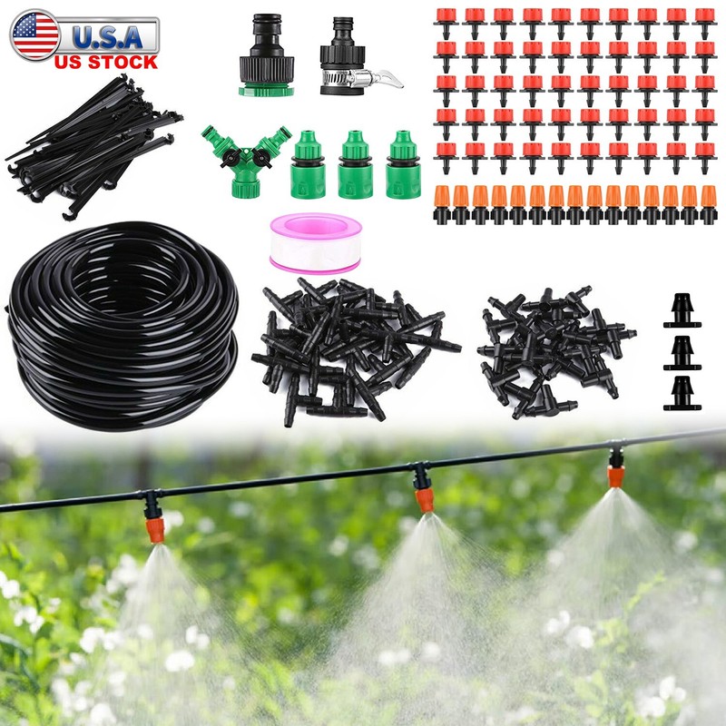 164FT Automatic Drip Irrigation System Kit for Garden Greenhouse &Patio Watering gallery