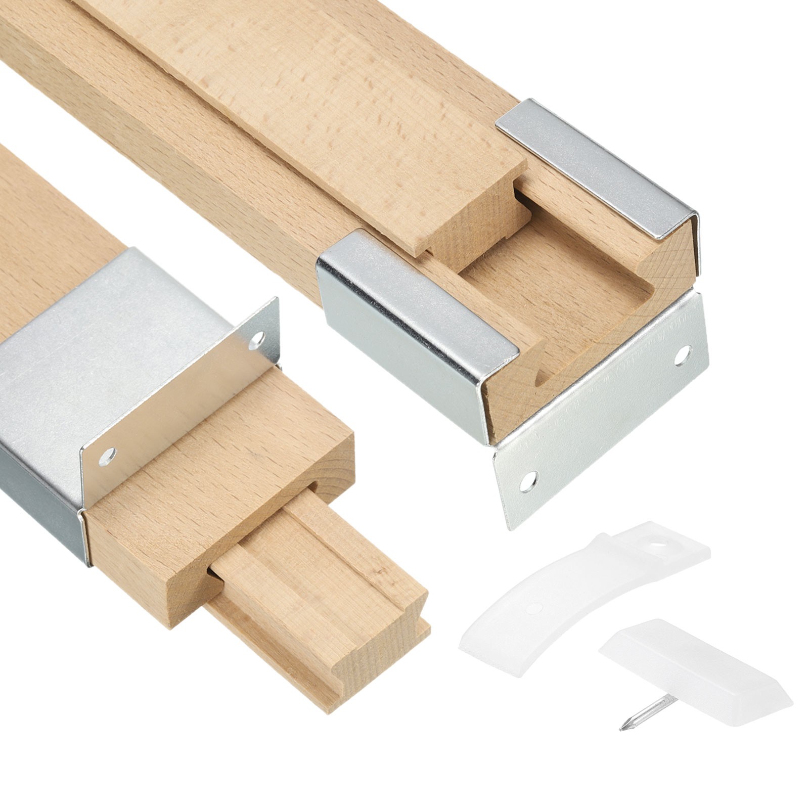 4 Set Wooden Drawer Slide, 11-7/8 (30 CM) with Metal Plastic Slide Glide Bracket gallery