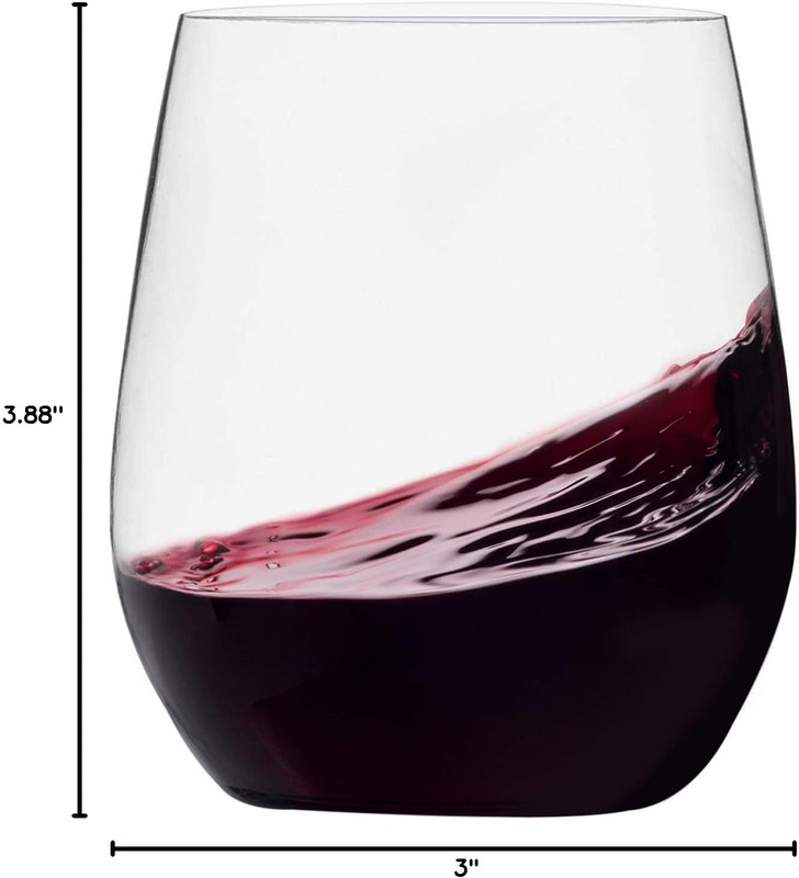 48 Pack Clear Stemless Plastic Wine Glasses 12oz Disposable BPA Free Cups gallery