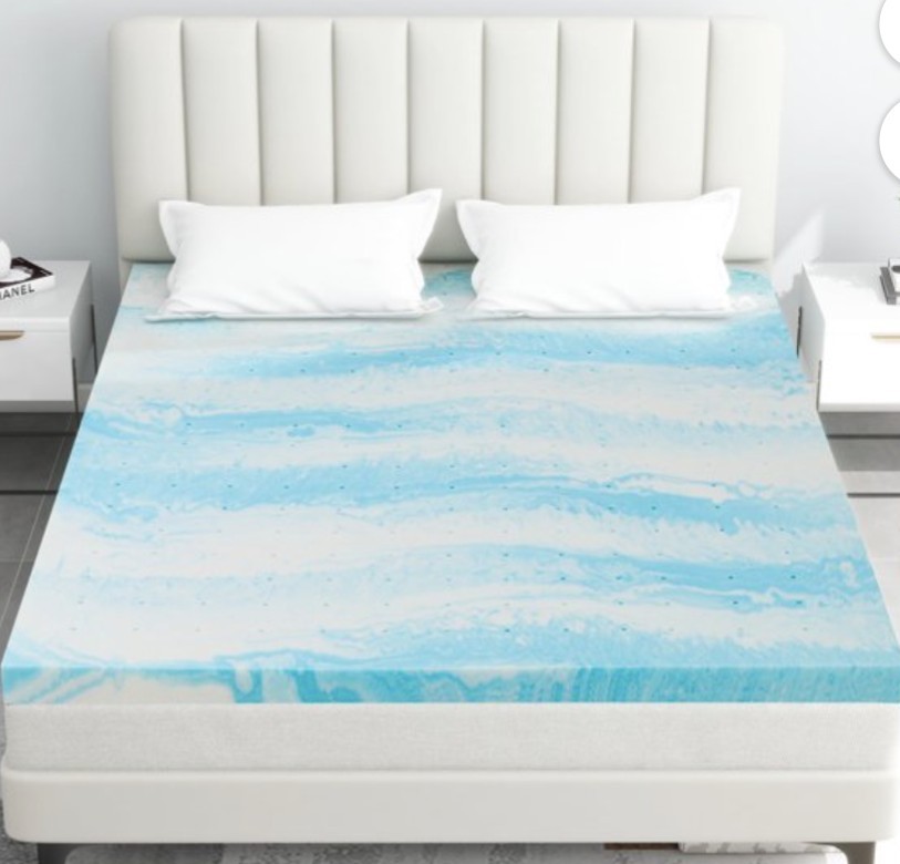 NEW MLILY 3-Inch Gel Memory Foam Mattress Topper Queen XPA3-MF-QUEEN Medium Firm gallery