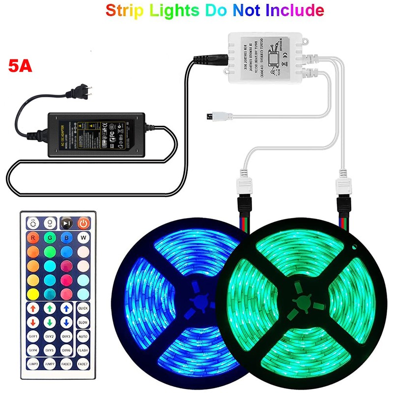 44Key IR Controller+Power Supply Adapter For 2835 3528 5050 RGB LED Strip Lights gallery