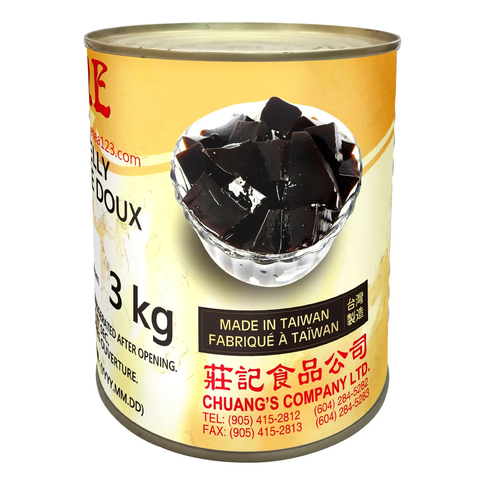 Chuangs Sweetened Grass Jelly Made In Taiwan Healthy Protein Snack 3kg NEW gallery
