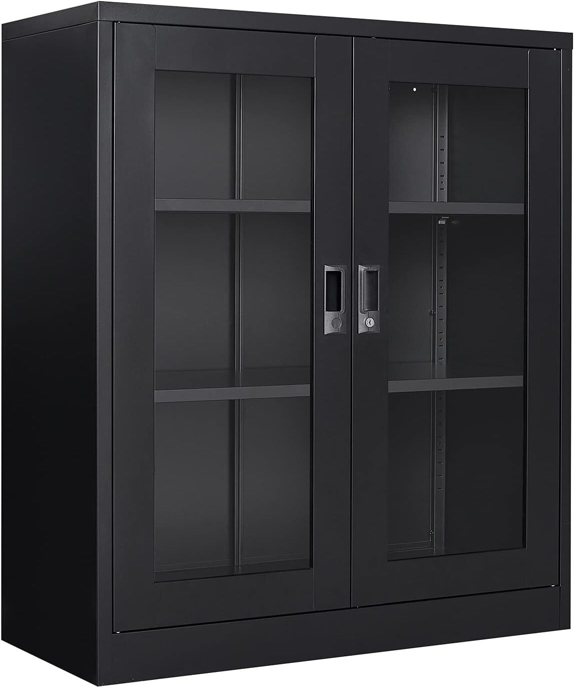 Metal Garage Storage Cabinet with Adjustable Shelves,Steel Cabinet with 2 Door gallery