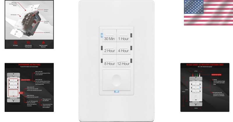 White Countdown Timer Switch - Safe, Easy-to-Use Solution for Home Applications gallery