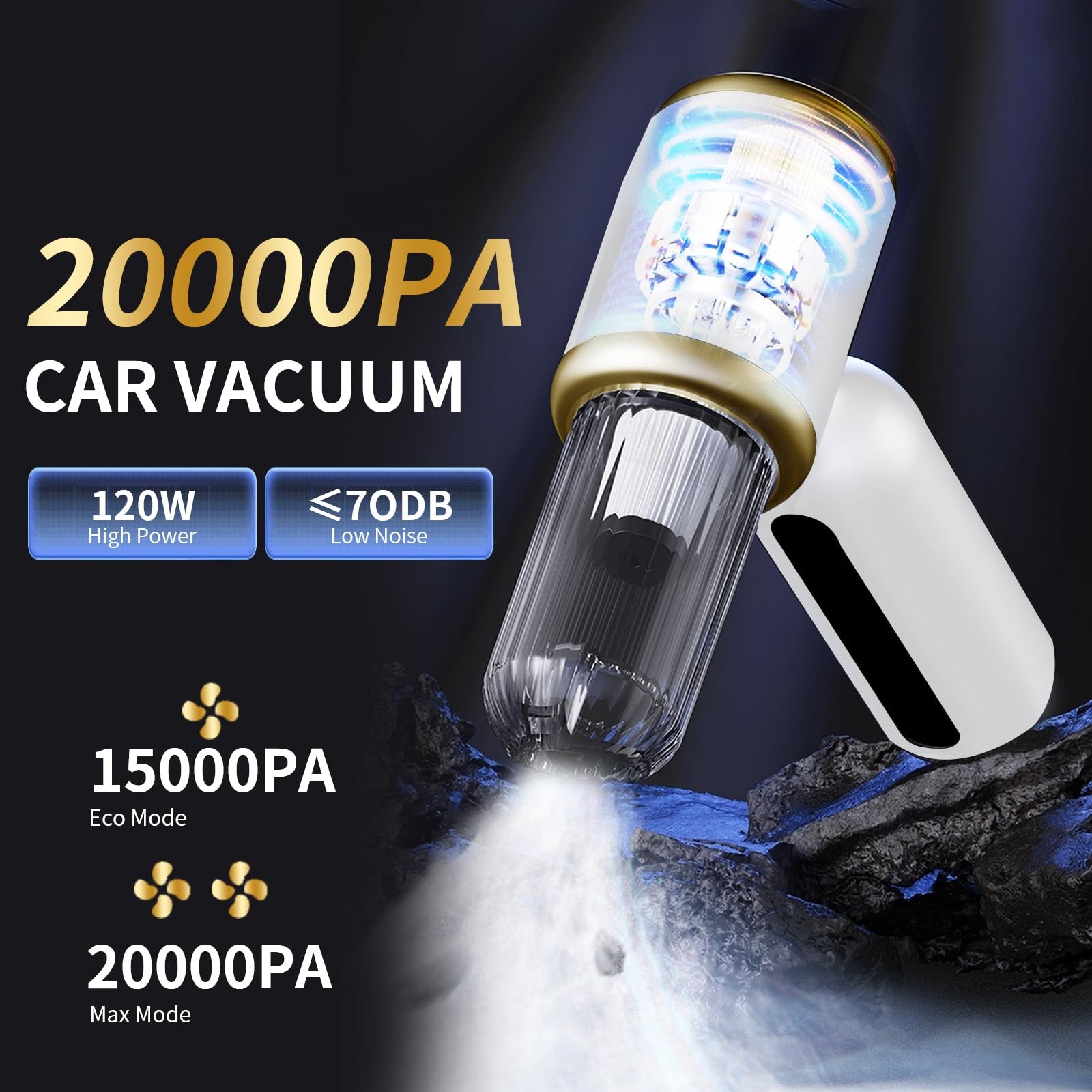 2 in 1 Handheld Car Vacuum Portable Cordless, 2 Speed Handheld Vacuum 20000PA... gallery