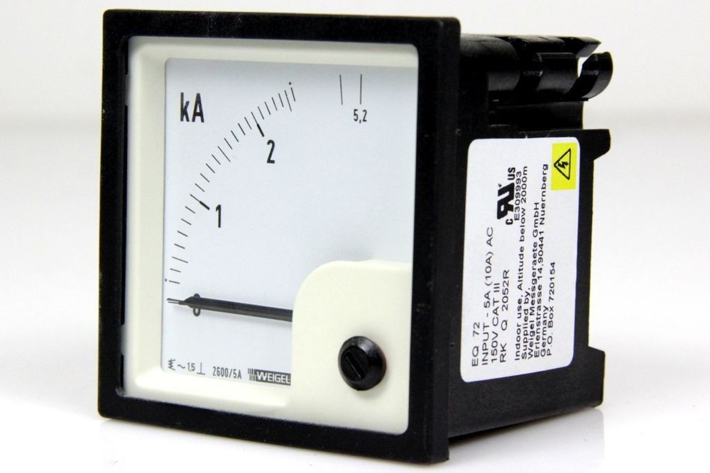 Weigel Eq 72 Analog Ammeter Ampere Meter Built-in Measuring Device 0 5.2 kA