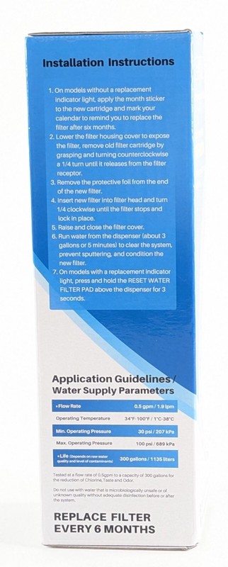 Replacement for UKF8001 Whirlpool Filter 4 – EDR4RXD1 FMM-2 Maytag Compatible gallery