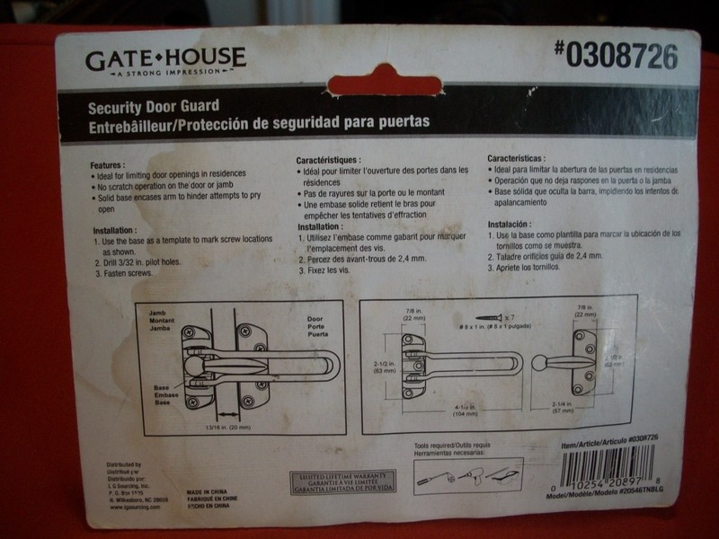 Gate House Security Door Guard #0308726, NOS gallery