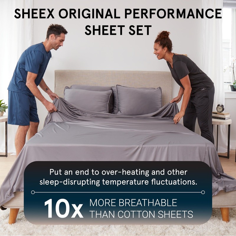 SHEEX - Original Performance Sheets Set King/California King Ecru - Cooling gallery