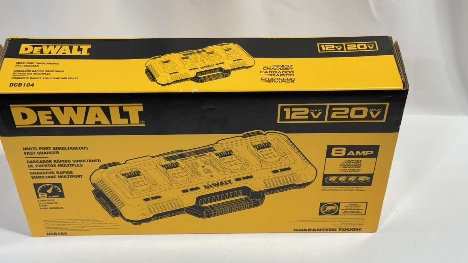 (NEW SEALED) DeWALT DCB104 Battery Charger, 12, 20 V Input gallery