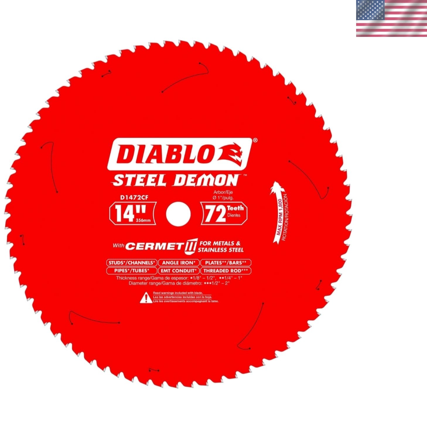 High-Performance 14" Cermet II Saw Blade - 72 Teeth for Precision Metal Cuts gallery