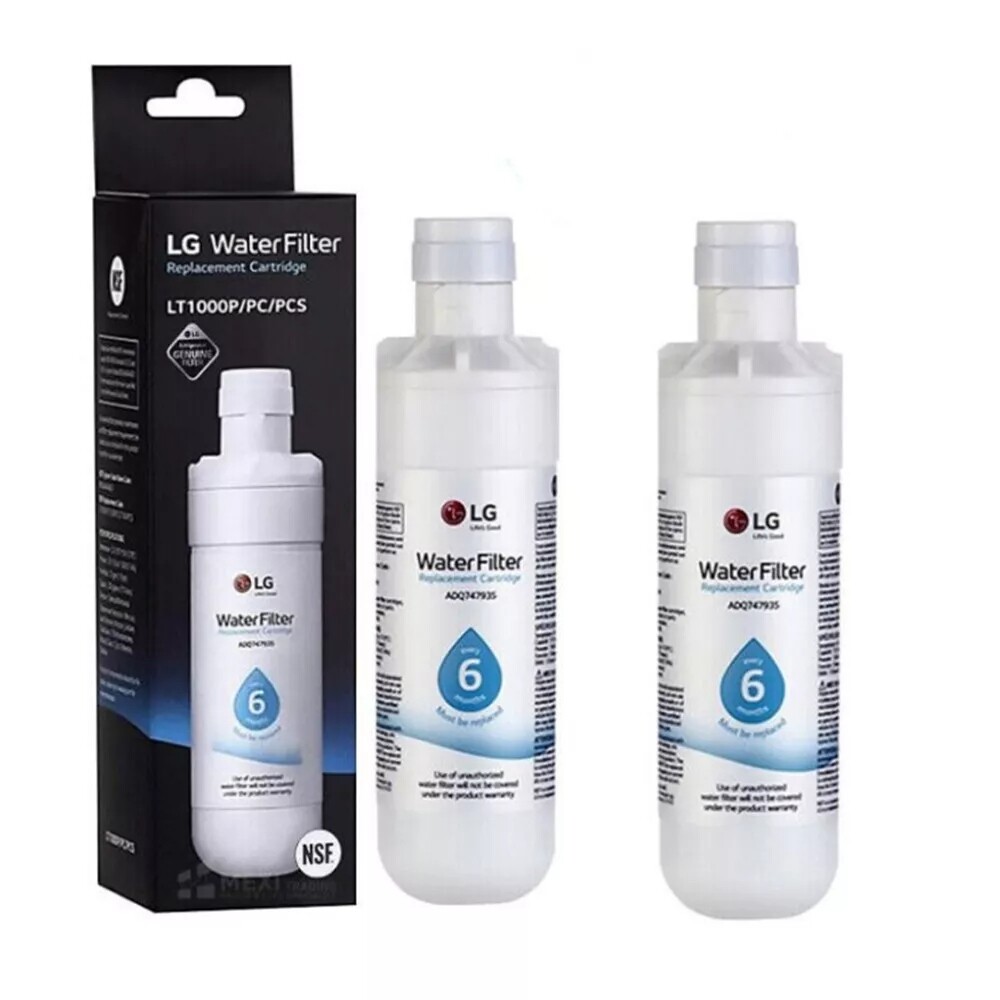 2 Pack LG LT1000P Refresh Refrigerator Ice Water Filter ADQ747935 GF-D706BSL US gallery