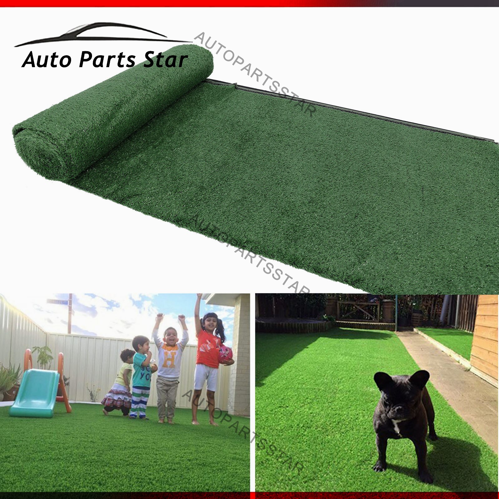 6'x20' Artificial Fake Synthetic Grass Rug Garden Landscape Lawn Carpet Mat Turf gallery
