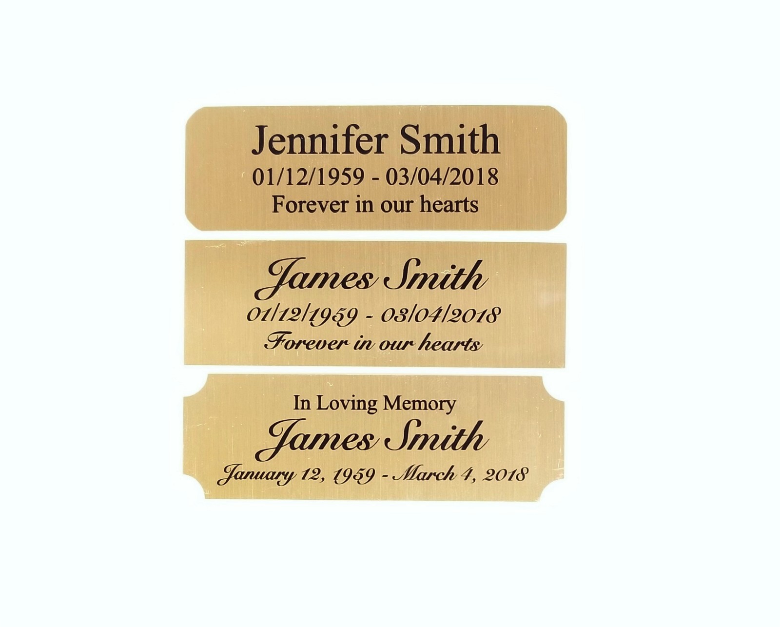 1x3 Custom Engraved Sublimation Aluminum Plate Plaque Name Tag Trophy Urn gallery