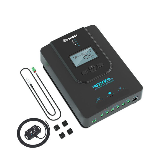 Renogy Rover 40A 12V/24V MPPT Solar Charge Controller LCD Regulator w/ Bluetooth gallery